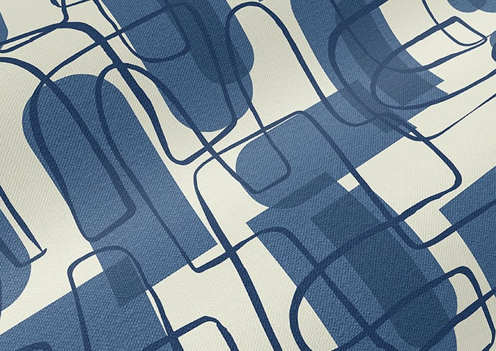 Meander, Navy - Twist&Fit Roman Blind - Image 4